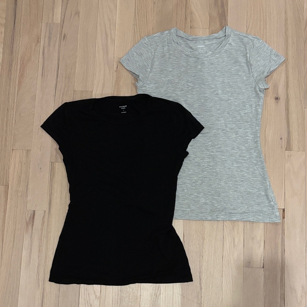 Women's Black and Gray Tops